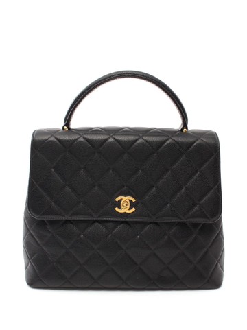 CHANEL Pre-Owned - 1996-1997 Coco top-handle bag - women - Caviar Leather - One Size - Black