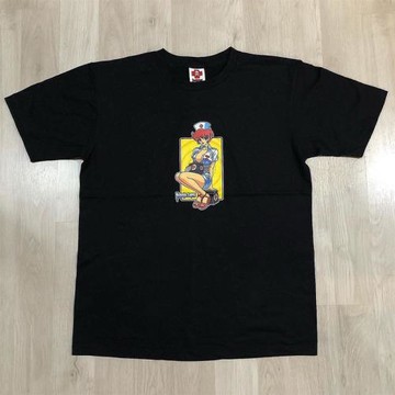 歐美潮牌Hook-Ups短袖男美式高街復古Vintage阿美咔嘰落肩款T恤女