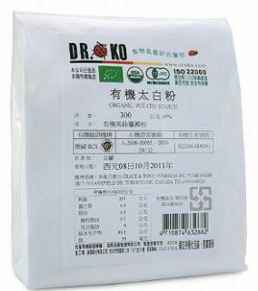 Dr.OKO有機太白粉 ORGANIC POTATO STARCH 淨重：300g±5%