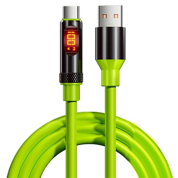 小麥購物 Type-C系列 A-C 100W數顯快充數據線 L1369  1個  120cm  綠色