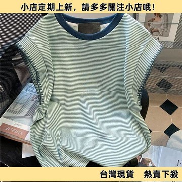 【超值必入】美式高街設計感印花短袖 t恤女 夏季 寬鬆休閒迷彩藍撞色 插肩袖上衣 女裝 夏天