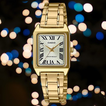 LTP-V007G-9B 韓風時尚 優雅方塊小金錶