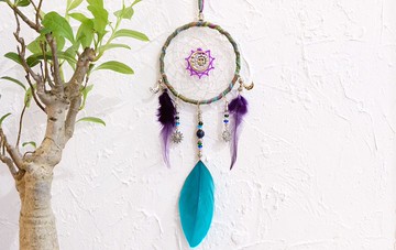 捕夢網掛飾 - 藍紋石 / 月亮太陽吊飾