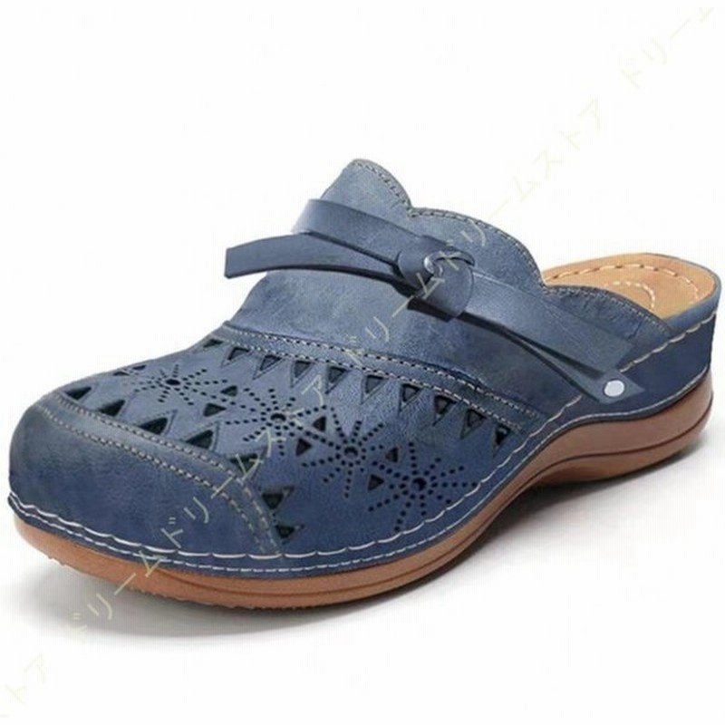 美脚 ウェッジソール ミュール サンダル レディース スリッパ ラウンドトゥ 幅広 甲高 疲れない 痛くない 靴 5cm ヒール 厚底サンダル つっかけ クッション 通販 Lineポイント最大0 5 Get Lineショッピング