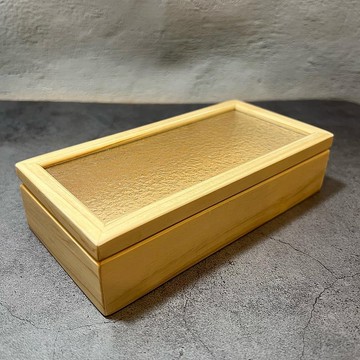 檜木玻璃花窗收納盒