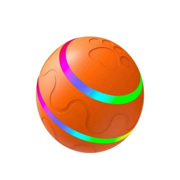 狗玩具 YOUJIA 優家 中小型犬遙控電動跳跳球 自動旋轉彈跳耐咬磨牙 直徑 56mm 橙色款