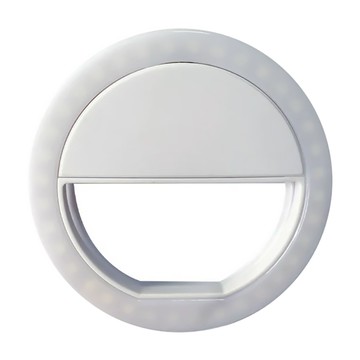 葉子小舖 光圈美顏補光燈 美顏照相/直播 白色 輕巧便攜  X0002-3  1個