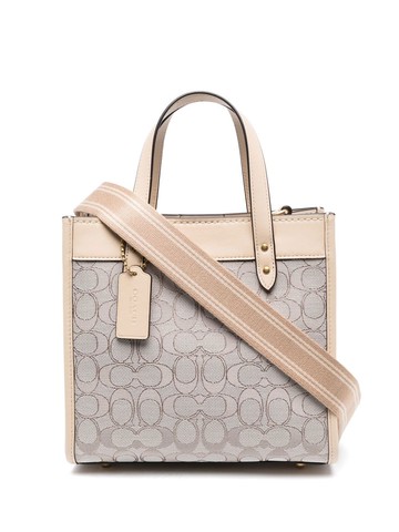 Coach - Field monogram-pattern tote bag - women - Calf Leather - One Size - Neutrals