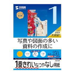 サンワサプライ インクジェット用スーパーファイン用紙 A4サイズ250枚入り