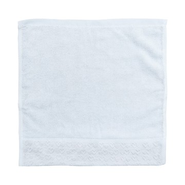 簡單工房 美國棉輕柔方巾 愛心 34x34cm 58g  淺藍色  1個