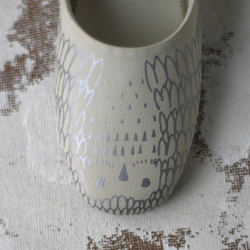 CLOAKROOMS OF .Fuller 室內拖鞋 owl貓頭鷹設計款-白色