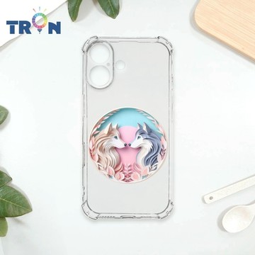 TRON IPhone 16 可愛紙雕哈士奇 四角防摔 軟殼 手機殼