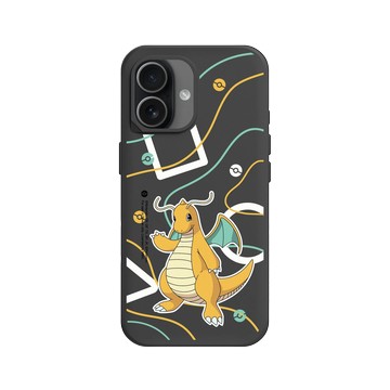 iPhone 17 SolidX 黑 - 寶可夢 Pokemon - 幾何系列-快龍