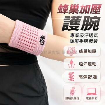 台灣出貨 蜂巢加壓護腕 針織保暖護手 腱鞘炎鼠標手專用 辦公室空調房防護 運動籃球羽球關節支撐