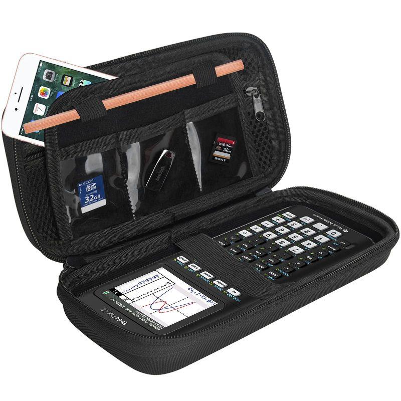 ProCase 電卓用 EVA ハードケース 防水 衝撃吸収 トラベル収納ポーチ 適用機種：Texas Instruments Ti-84