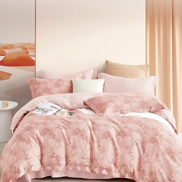 天絲™60支100%萊賽爾纖維 / 四件式兩用被床包組 / 花顏攬月