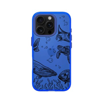 iPhone 16 Pro Clear 激光藍 - MYMY REVERZ TATTOO - 海底世界