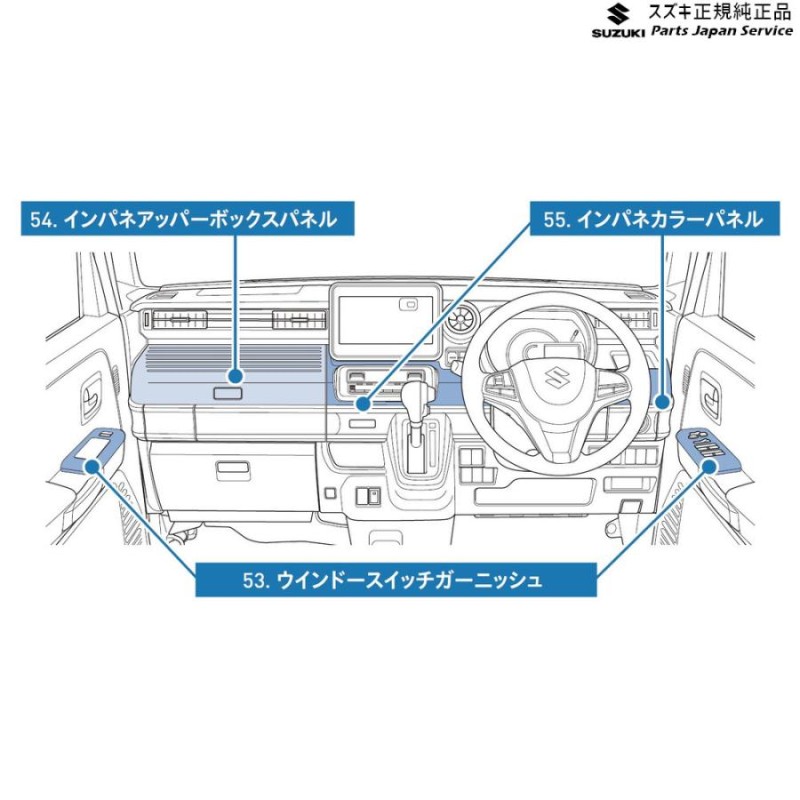 MK53S系スペーシア 54. インパネアッパーボックスパネル SPACIA SUZUKI | LINEブランドカタログ