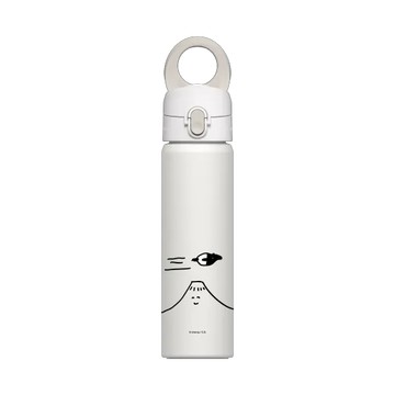 磁吸水壺 AquaStand 不鏽鋼 700cc - 附吸管 白 - 馬來貘 Laimo - 台北飛東京坐左側可以看富士山