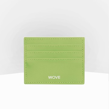 WOVE - 卡夾，檸檬綠，卡夾，中間有一個隔層，可以放一張可折疊的鈔票。