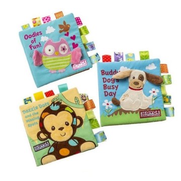 現貨 動物刺繡布書益智書立體佈書嬰兒布書