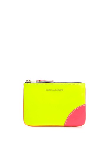 Comme des Garçons Wallet Two-tone Leather Coin Purse