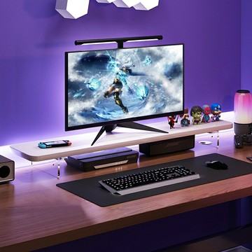 【實木散熱增高】顯示器增高架 電腦增高架 筆記本支架 桌面收納架 亞克力支架 散熱墊高架 多層收納 理線設計 適用臺式機筆記本