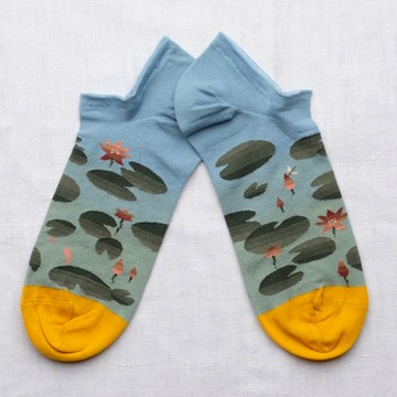 法國 Bonne Maison 睡蓮 純棉踝襪