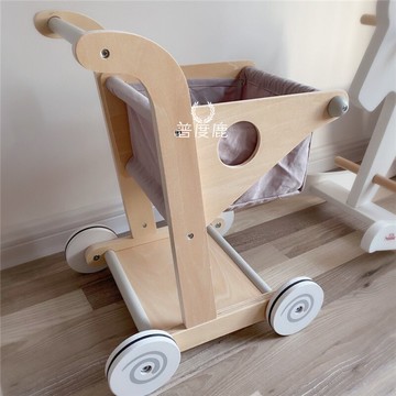 ins可折疊臟衣籃日式實木收攬 北歐衣服網紅款家用筐婁收納小推車