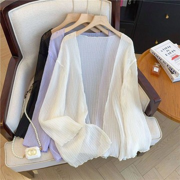 台灣现貨 大碼防曬衣 遮陽服 外搭披肩 夏天防曬衣 防曬衣女 涼感防曬衣 防曬外套 開衫外套 透氣防曬衫 冰絲防曬衣