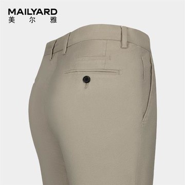 MAILYARD/美爾雅休閑褲 春夏男士商務中腰亞麻微彈直筒九分褲 258