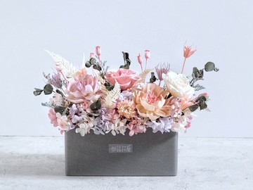 Fl368-02 大型永生花桌花-浪漫粉