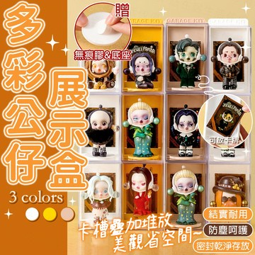台灣出貨🔥多彩公仔展示盒 透明公仔收藏盒 模型展示盒 公仔盒 公仔展示盒 公仔收納盒 公仔展示櫃 泡泡瑪特展示盒 扭蛋展