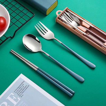 便攜餐具筷子勺子套裝大人學生上班族便捷一人食戶外旅行外帶單人