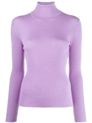 P.A.R.O.S.H. - fine knit roll neck - women - Wool - XL - Purple