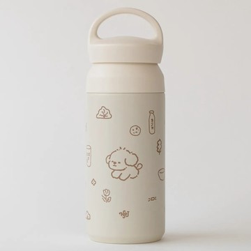 🆕新品上架【梨花娘】♍處女座生日專屬🐾韓國品牌 🐾韓國品牌 호빵아지｜萌寵插畫手提保溫瓶 350ml