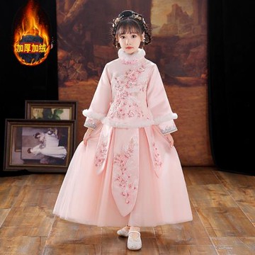 冬裝加絨加厚寶寶大碼分體漢服