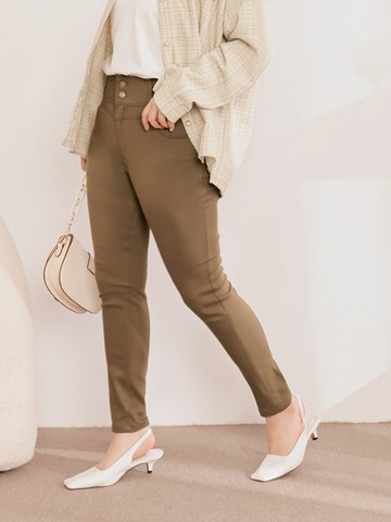 S小腰精．純色多色高腰高彈窄管褲