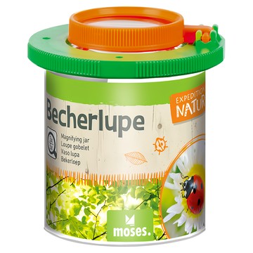 moses. 小探險家 昆蟲隨身觀察筒 3倍及5倍放大觀察鏡 透明杯狀設計 6.2cm寬杯口  1個