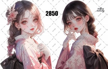 original sticker no.2850 人物貼紙 原創貼紙 原創人物貼紙 裝飾貼紙 cotton melody