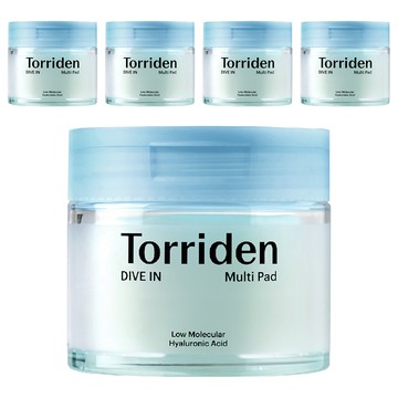 Torriden 台灣公司貨 5D微分子玻尿酸多效保濕棉片  80片  5罐