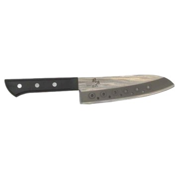 KAI 貝印 關孫六三德鋼刀 帶孔  17cm  銀色 + 黑色  1支