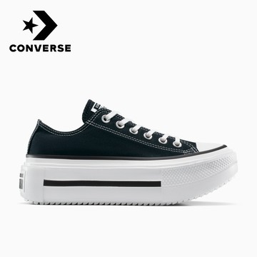 【Converse官方旗艦店】厚底帆布鞋_中性_DOUBLE STACK_A15490C