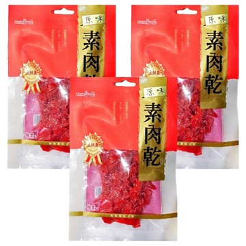 長松食品 原味素肉乾 精製調理零食 安心開胃  60g  3包