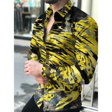 Multicolor Slim Fit Casual Men's Shirt多色修身休閑男士襯衫