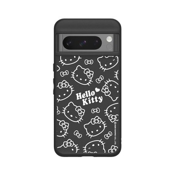 Pixel 8 Pro SolidSuit 黑 - 三麗鷗-Hello Kitty - 簡約系列-線條拼貼
