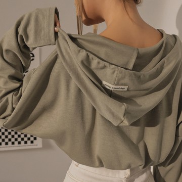 休閒抽繩連帽外套-綠【KT28773】-3色