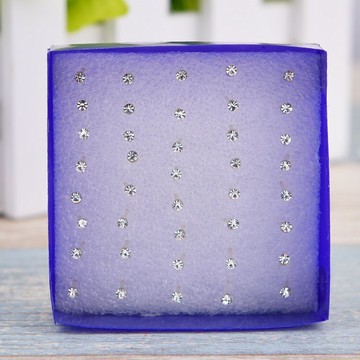 一盒裝塑料針男女耳釘日韓個性耳飾耳棒耳環時尚韓版小飾品潮耳墜