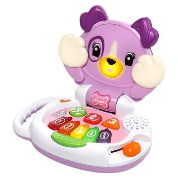 LeapFrog 跳跳蛙 躲貓貓筆電小狗 可愛造型 學習發音 刺激孩子反應 敏銳度  Violet  1個