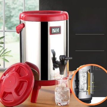 奶茶店保溫桶冷熱飲料桶茶水桶豆漿桶不銹鋼保溫桶奶茶桶溫度表